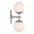 Orly Two Light Wall Sconce (ORY-1002-PN-WH)