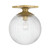 Orly One Light Semi Flush Mount (ORY-1003-AG-CL)