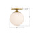 Orly One Light Semi Flush Mount (ORY-1003-AG-WH)
