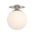 Crystorama - ORY-1003-PN-WH - One Light Semi Flush Mount - Orly - Polished Nickel