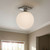 Orly One Light Semi Flush Mount (ORY-1003-PN-WH)
