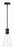 Crystorama - QUN-1500-MK-TG - One Light Mini Pendant - Quinn - Matte Black + Textured Gold