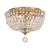 Crystorama - ROS-A1004-AG-CL-MWP - Four Light Flush Mount - Roslyn - Aged Brass