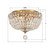 Roslyn Four Light Flush Mount (ROS-A1004-AG-CL-MWP)