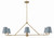 Crystorama - XAV-B9306-VG-BL - Six Light Chandelier - Xavier - Vibrant Gold