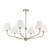 Crystorama - XAV-B9316-VG-WH - Six Light Chandelier - Xavier - Vibrant Gold