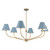 Crystorama - XAV-B9319-VG-BL - Six Light Chandelier - Xavier - Vibrant Gold
