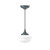 Montclair Light Works - PEF021-40-C12 - One Light Pendant - Schoolhouse - Slate Gray