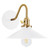 Montclair Light Works - SCL404-44-91 - One Light Wall Sconce - Uno - White w/Brushed Brass