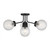 Savoy House - 6-3364-4-89 - Four Light Semi-Flush Mount - Coral - Matte Black