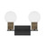 Jarrell Two Light Bathroom Vanity (8-4081-2-BK)