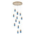 Kalco - 524952WB - LED Chandelier - Kiriko - Winter Brass