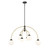 Meridian - M100114MBKNB - LED Chandelier - Matte Black with Natural Brass