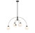 Meridian - M100114MBKPN - Six Light Chandelier - Matte Black with Polished Nickel