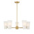 Meridian - M100130NB - Four Light Chandelier - Natural Brass