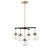 Meridian - M10041ORBNB - Five Light Chandelier - Mchan - Oil Rubbed Bronze with Natural Brass