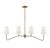 Meridian - M10078NB - Four Light Linear Chandelier - Mchan - Natural Brass