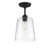Meridian - M60010MBK - One Light Semi-Flush Mount - Msemi - Matte Black
