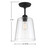 Msemi One Light Semi-Flush Mount (M60010MBK)