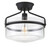 Meridian - M60011MBK - One Light Semi-Flush Mount - Msemi - Matte Black