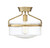 Meridian - M60011NB - One Light Semi-Flush Mount - Msemi - Natural Brass