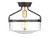 Meridian - M60011ORBNB - One Light Semi-Flush Mount - Msemi - Oil Rubbed Bronze with Natural Brass