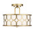 Meridian - M60015NB - Two Light Semi-Flush Mount - Msemi - Natural Brass