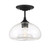Meridian - M60017MBK - One Light Semi-Flush Mount - Msemi - Matte Black