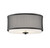 Meridian - M60018MBK - Three Light Flush Mount - Mflus - Matte Black