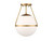 Meridian - M60054NB - One Light Semi-Flush Mount - Msemi - Natural Brass