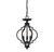 Meridian - M60055MBK - Three Light Convertible Semi-Flush/Pendant - Matte Black