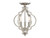 Meridian - M60055PN - Three Light Semi-Flush Mount - Msemi - Polished Nickel