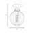 Msemi One Light Semi-Flush Mount (M60056BN)