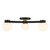 Meridian - M60079MBKNB - Three Light Semi-Flush Mount - Matte Black and Natural Brass