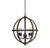Meridian - M70041WB - Five Light Pendant - Mchan - Wood with Black