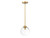 Meridian - M70067NB - One Light Mini Pendant - Mmin2 - Natural Brass