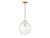 Meridian - M70068NB - One Light Mini Pendant - Mmin2 - Natural Brass