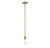 Meridian - M70113NB - One Light Mini Pendant - Natural Brass