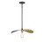 Meridian - M7031MBKNB - One Light Pendant - Matte Black and Painted Gold