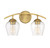 Meridian - M80031NB - Two Light Bathroom Vanity Light - Mbath - Natural Brass