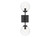 Meridian - M90001-BK - Two Light Wall Sconce - Mscon - Black