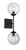 Mscon Two Light Wall Sconce (M90001-BK)