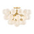 Mitzi - H1087603-AGB - Three Light Semi Flush Mount - Antoneta - Aged Brass