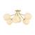 Mitzi - H1092606-AGB - Six Light Semi Flush Mount - Lisette - Aged Brass