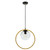 Artcraft - AC10890VB - One Light Pendant - Lugano - Black & Vintage Brass