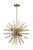 Artcraft - AC11443 - Eight Light Chandelier - Sunburst - Satin Brass