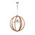 Artcraft - AC11556PN - Six Light Semi Flush Mount - Abbey - Faux Wood & Polished Nickel