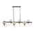 Artcraft - AC11726BK - Six Light Island Pendant - Martina - Black and Brushed Brass