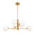 Artcraft - AC11765BR - Six Light Chandelier - Aurelia - Brass