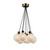 Artcraft - AC11877SW - Seven Light Pendant - Gem - Black and Brushed Brass